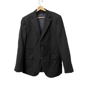 Hammer Made Blazer Mens 44 Dark Gray Geometric Wool Cotton *MISSING LINER*